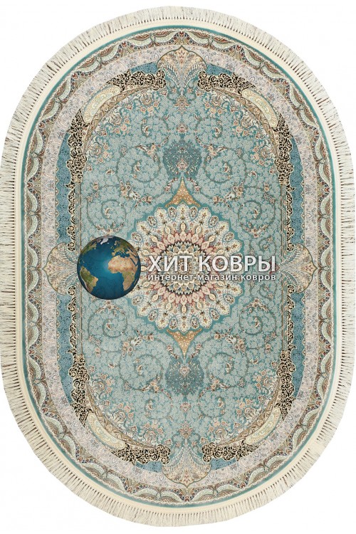 Иранский ковер Farsi 1500 141 Голубой овал